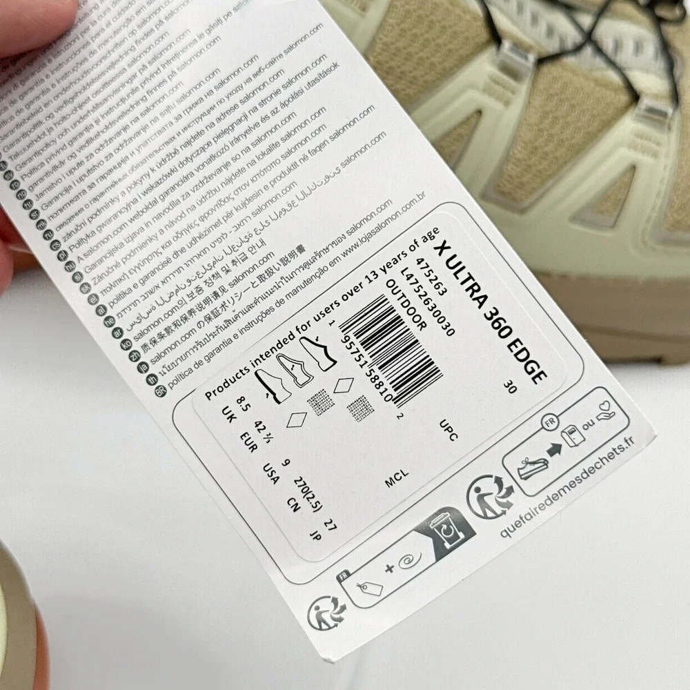 Salomon Beige and Peach Trail Running Shoes